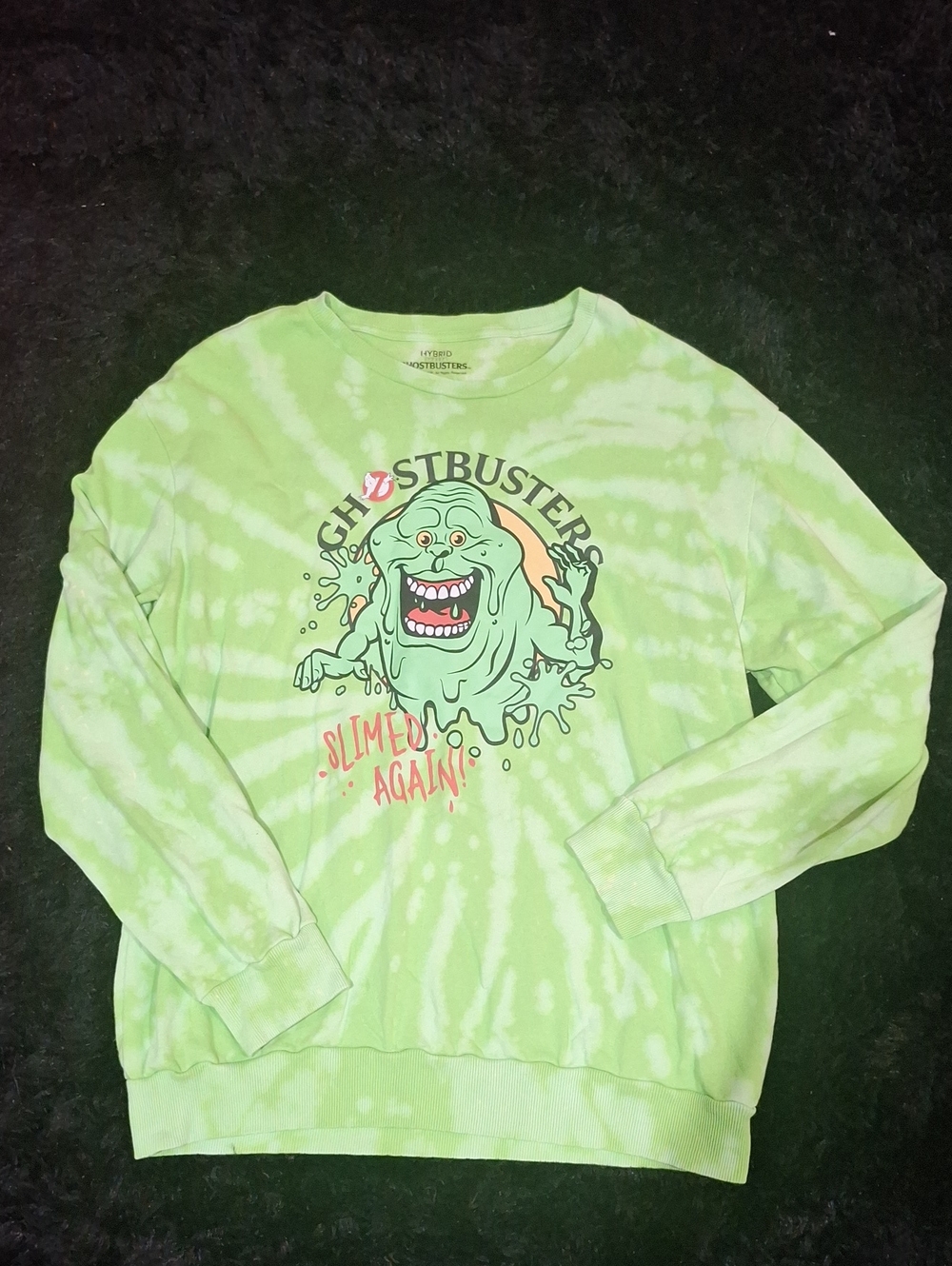 Hybrid & company Kids' Green Tie-Dye Ghostbusters Sweatshirt